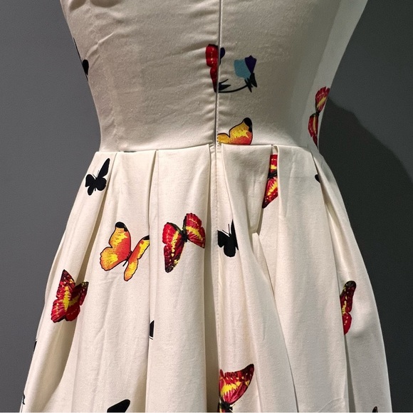 NWT Belle Poque Boutique Beautiful A-Line Dress in Colorful Butterfly Print Sz S - Picture 10 of 16
